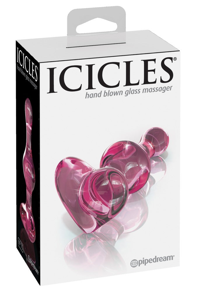 Icicles Plug Coeur Rose