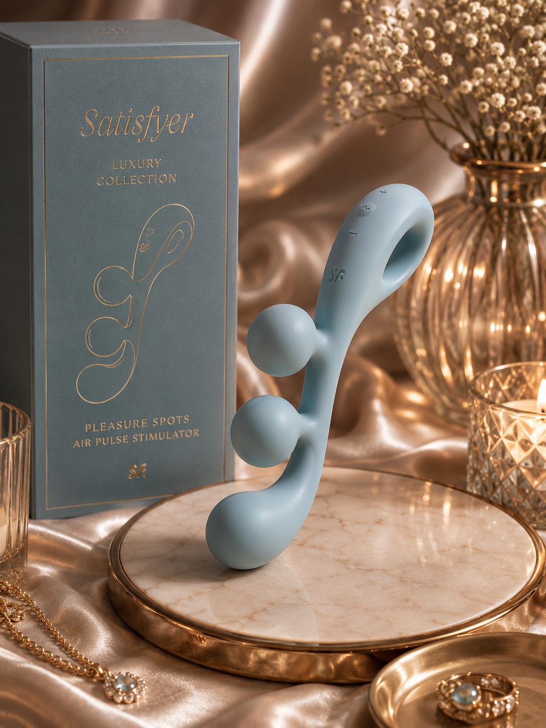SATISFYER - MULTI TRI BALL 2 BLEU