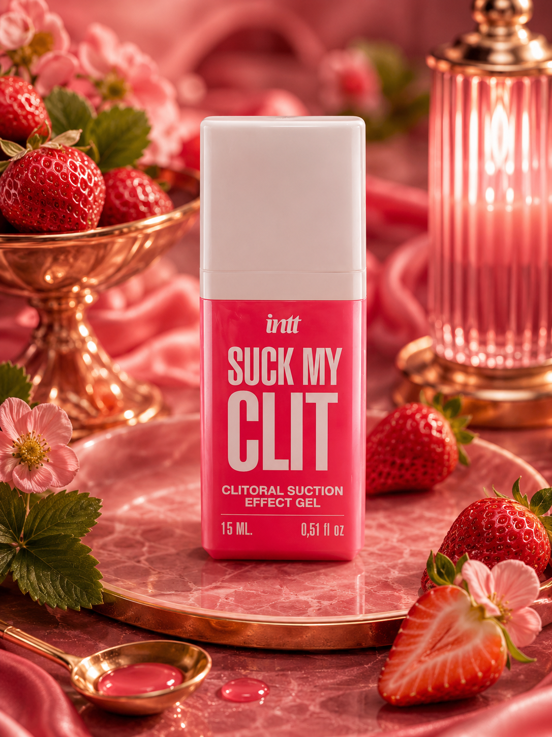 INTT - SUCK MY CLIT GEL EFFET FRAISE SAUVAGE 15 ML