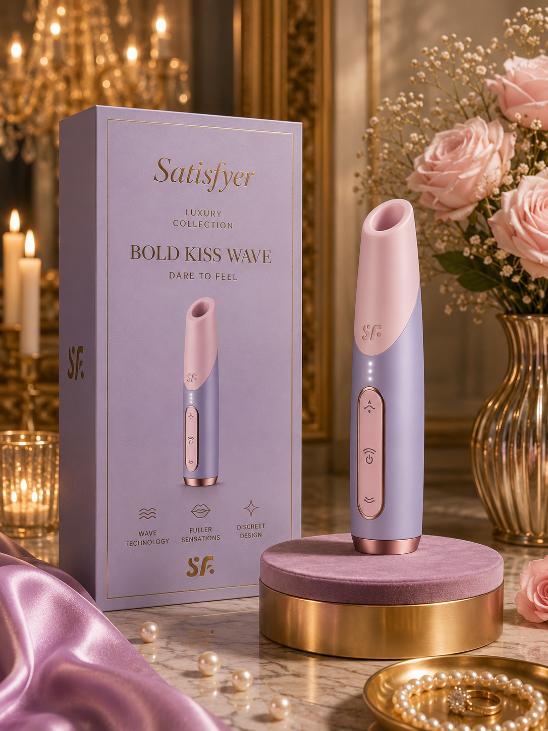 SATISFYER - BOLD KISS WAVE ROSE / VIOLET