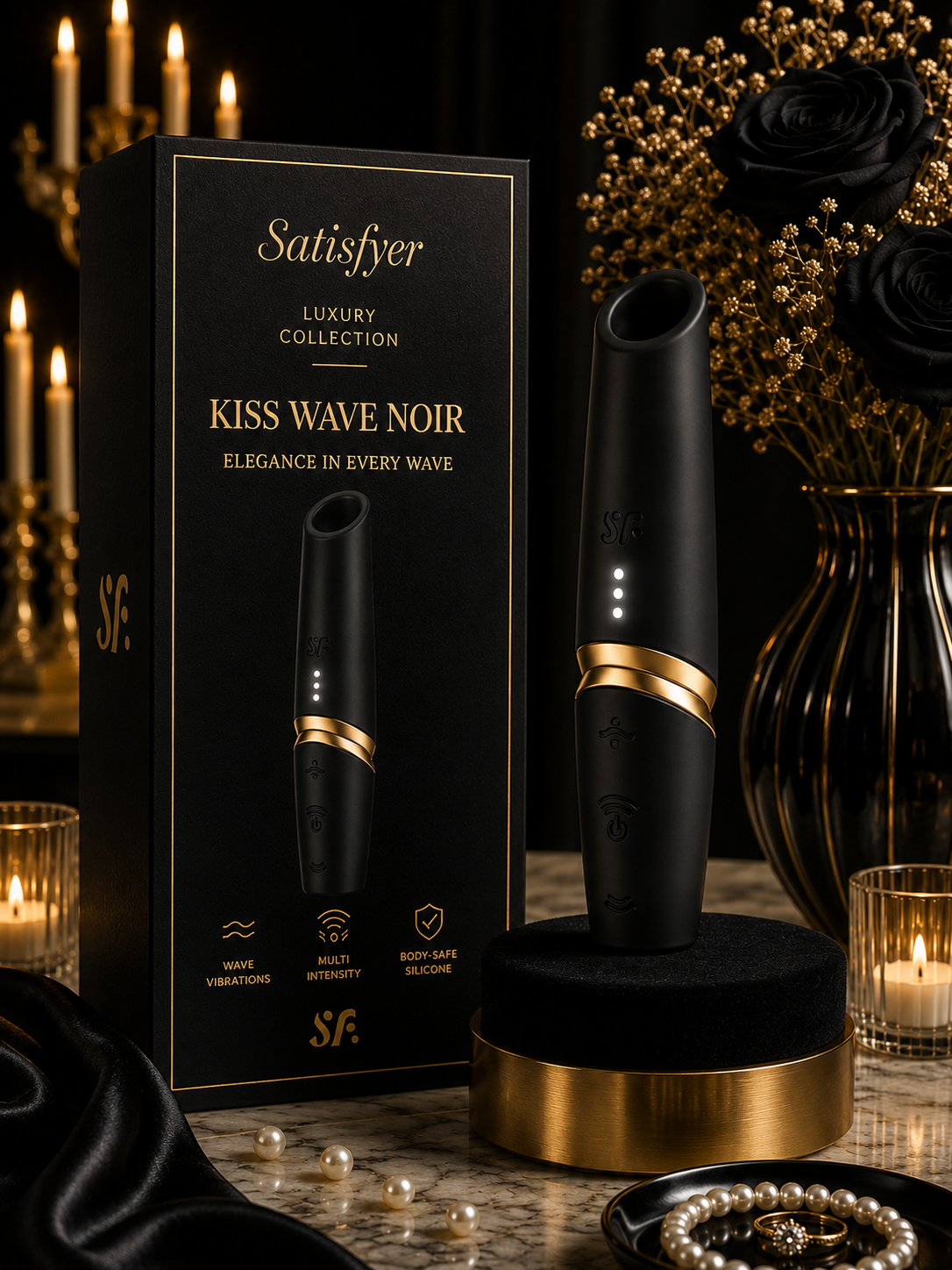 SATISFYER -  KISS WAVE NOIR / OR