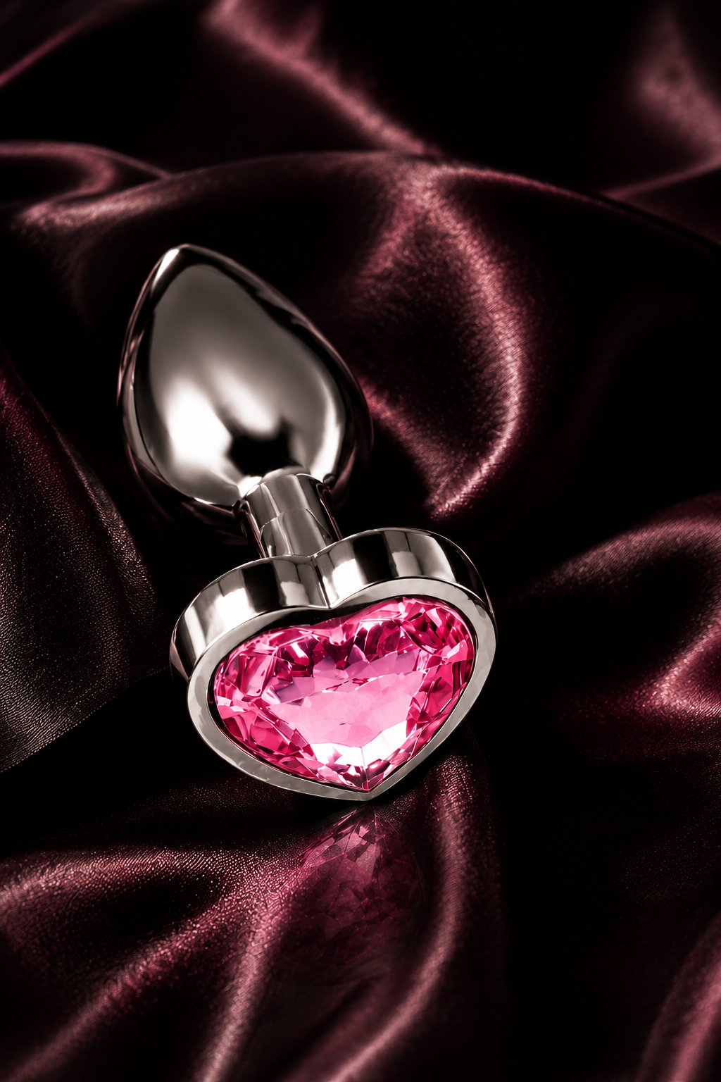 INTENSE - PLUG ANAL EN ALUMINIUM COEUR ROSE "M"