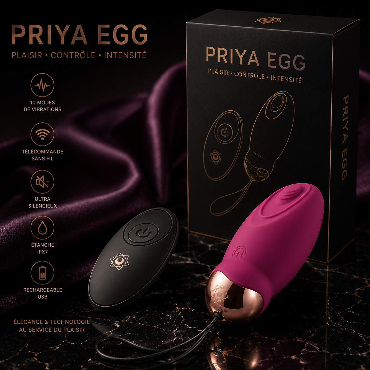 RITHUAL - PRIYA EGG TÉLÉCOMMANDE G-SPOT + VIBRATION