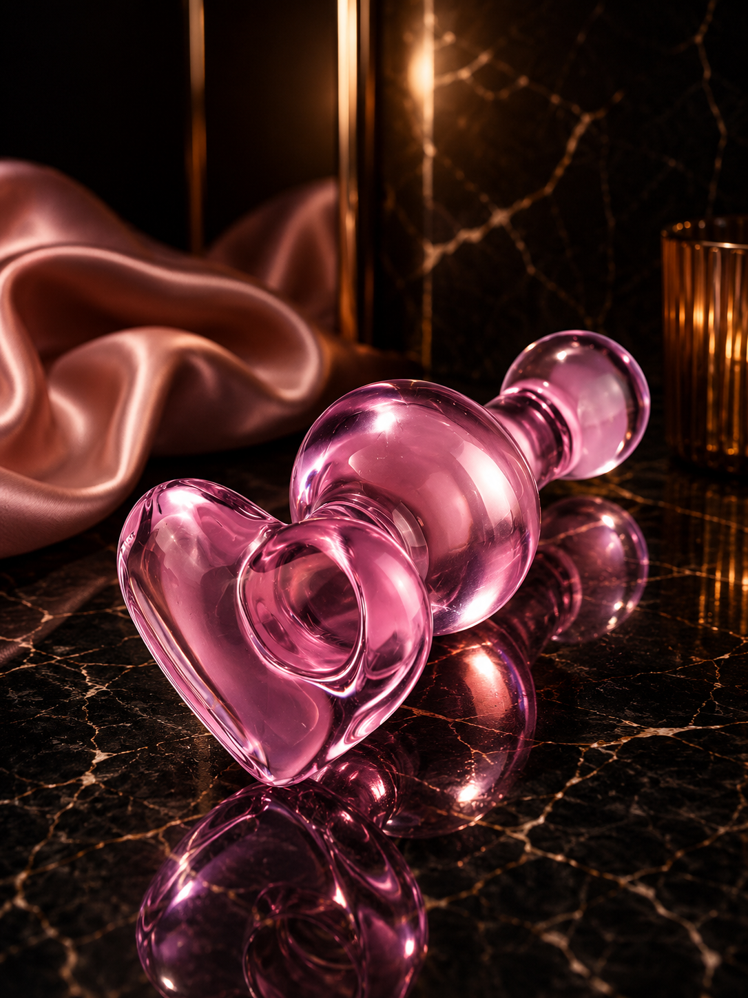 Icicles Plug Coeur Rose