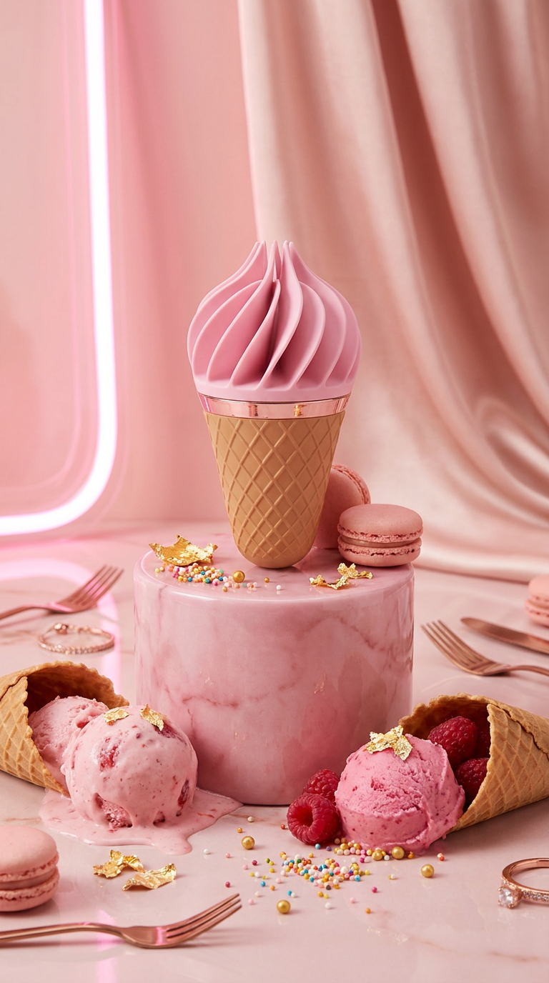 SATISFYER - SPINNATOR SWEET TREAT BRUN & ROSE