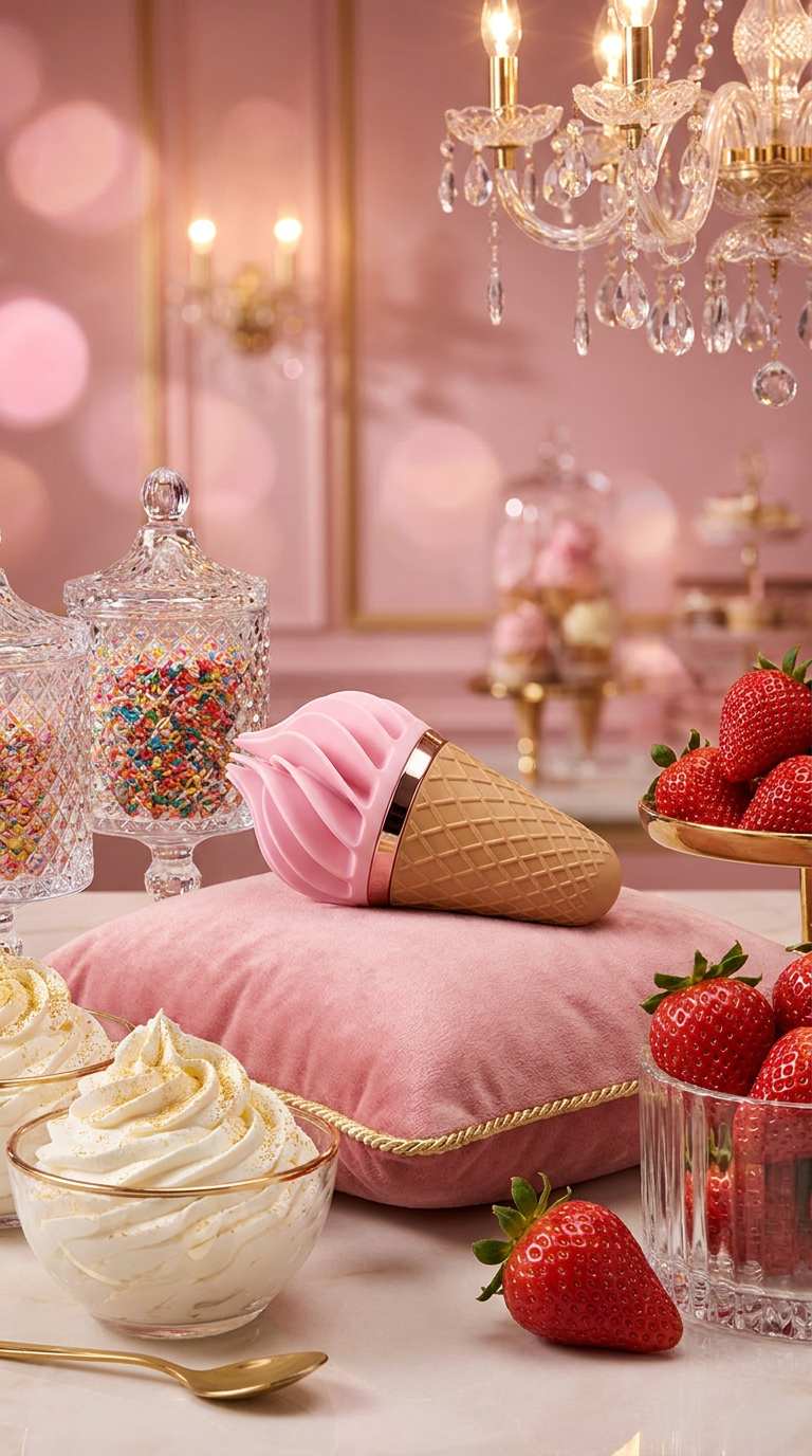 SATISFYER - SPINNATOR SWEET TREAT BRUN & ROSE