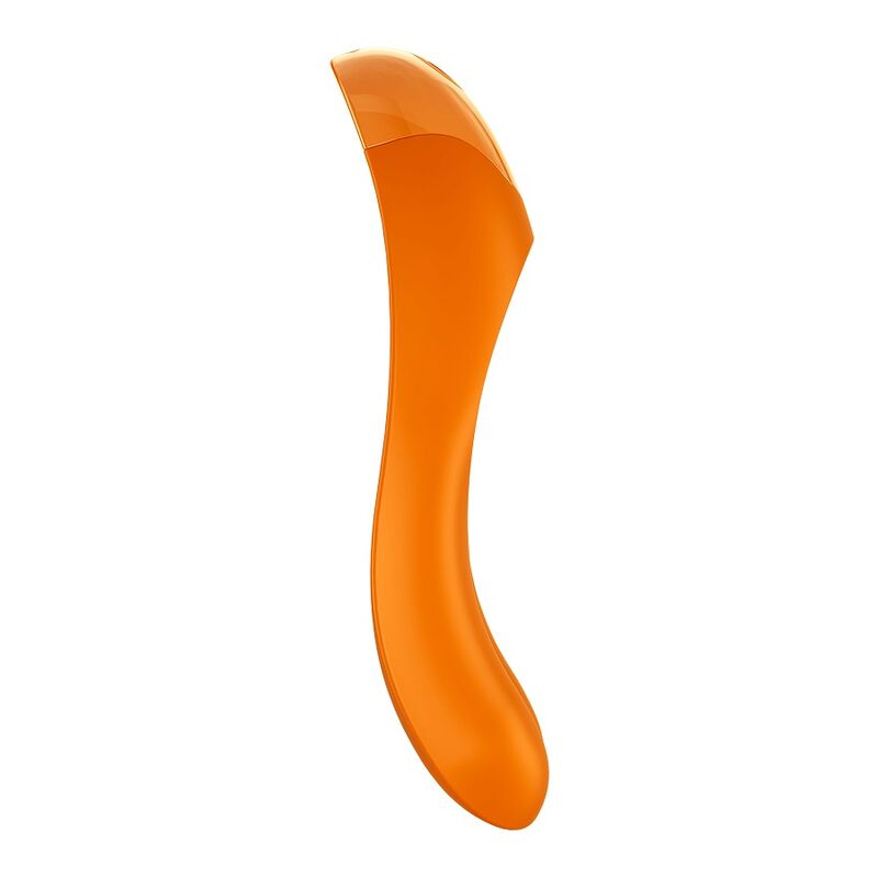SATISFYER - VIBROMASSEUR FINGER CANDY CANE ORANGE ET NOIR