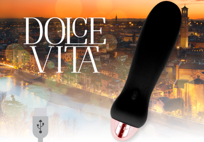 DOLCE VITA - VIBRATEUR RECHARGEABLE CINQ NOIR 7 VITESSES