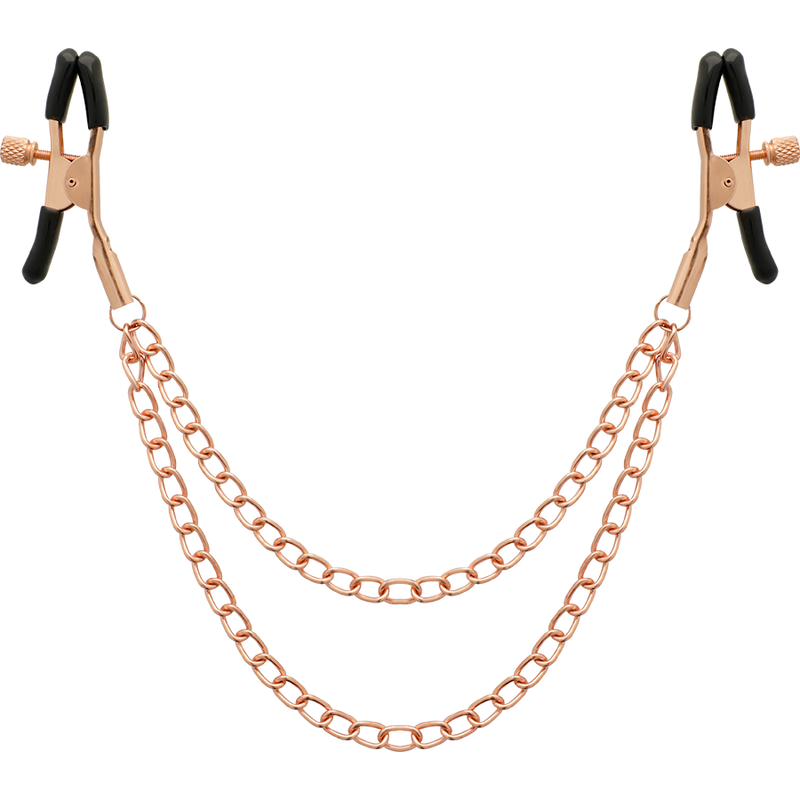 COQUETTE CHIC DESIRE - PINCES TETONS FANTAISIE EN MÉTAL AVEC CHAÎNE