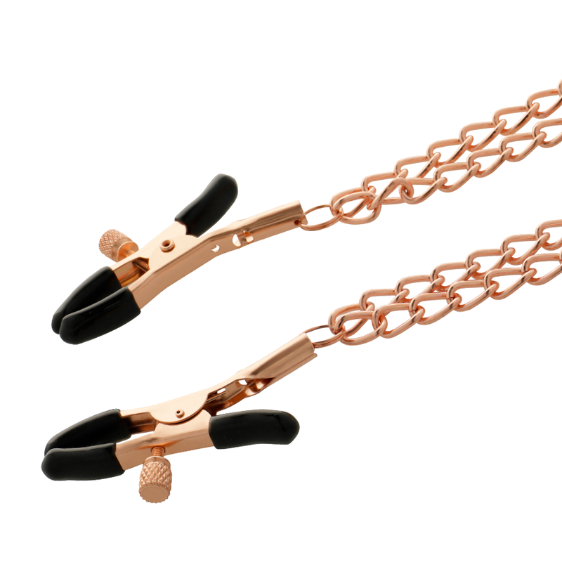 COQUETTE CHIC DESIRE - PINCES TETONS FANTAISIE EN MÉTAL AVEC CHAÎNE