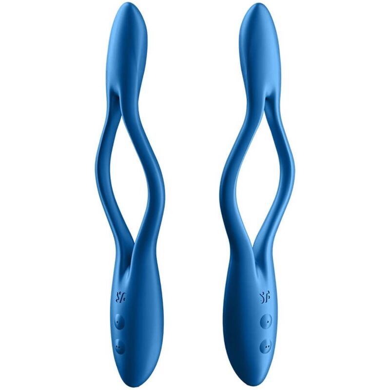 SATISFYER - VIBRATEUR MULTI ELASTIC JOY ROUGE,BLEU