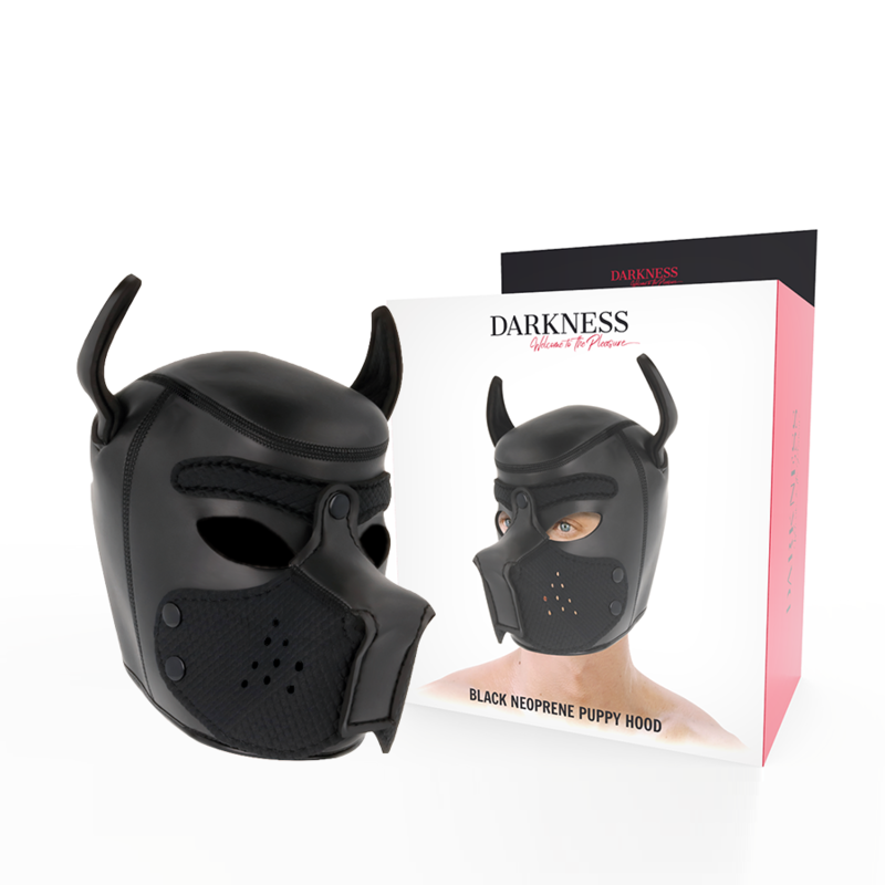 DARKNESS - MASQUE POUR CHIEN EN NÉOPRÈNE AVEC MUSEAU AMOVIBLE M ET L