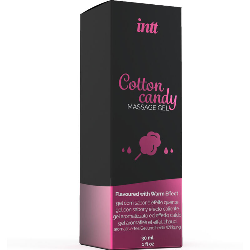 INTT MASSAGE &  SEX ORAL - GEL DE MASSAGE SAVEUR COTTON BARBE À PAPA ET EFFET CHAUFFANT