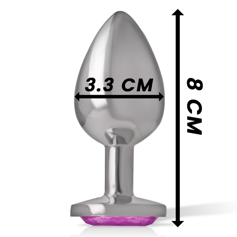 INTENSE - PLUG ANAL EN ALUMINIUM COEUR ROSE "M"