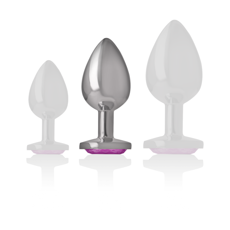 INTENSE - PLUG ANAL EN ALUMINIUM COEUR ROSE "M"