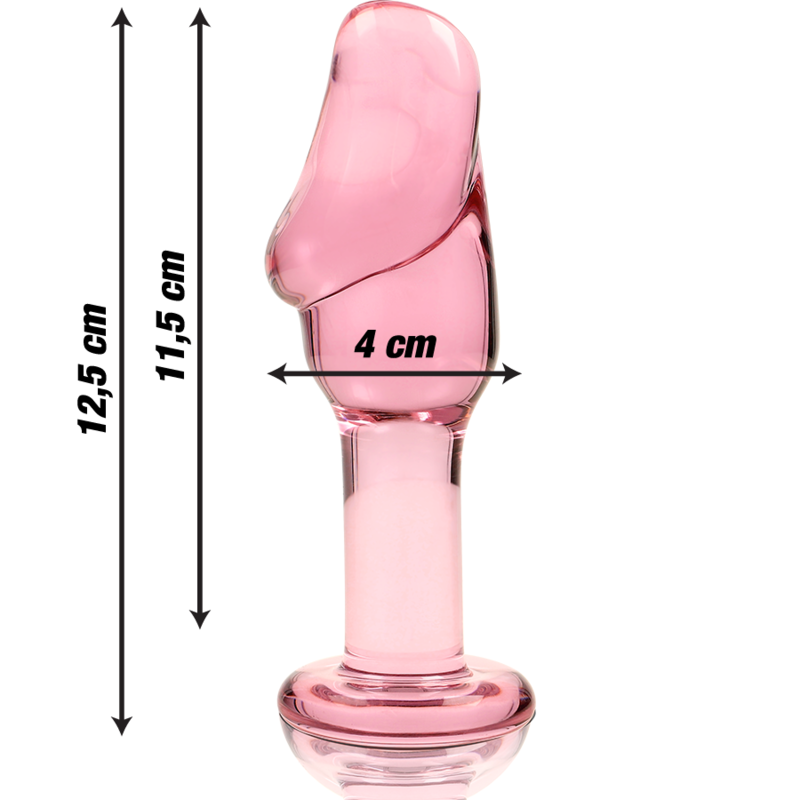 NEBULA SERIES BY IBIZA - PLUG ANAL MODÈLE 6 VERRE BOROSILICATE ROSE 12.5 CM -O- 4 CM