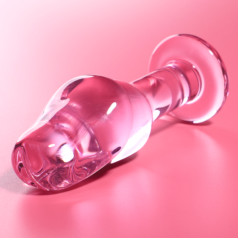 NEBULA SERIES BY IBIZA - PLUG ANAL MODÈLE 6 VERRE BOROSILICATE ROSE 12.5 CM -O- 4 CM