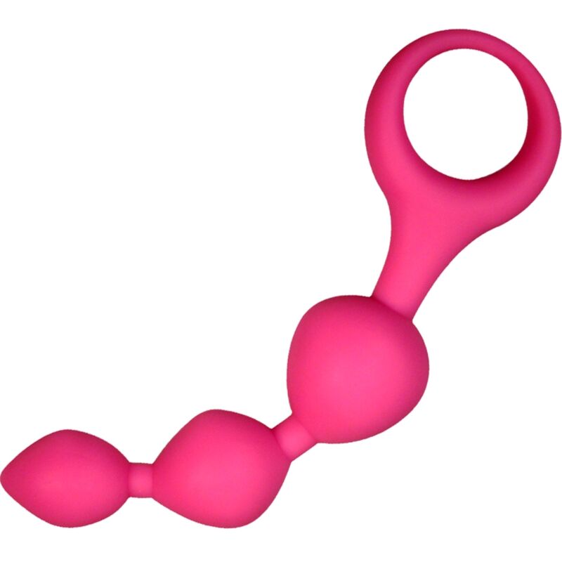 ALIVE - BILLES ANAL EN SILICONE ROSE TRIBALL 15 CM