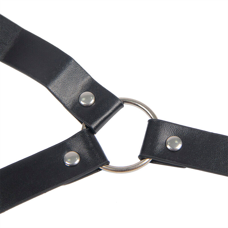 SUBBLIME -  PINCES À TETONS EN CUIR BONDAGE NOIRES TAILLE UNIQUE