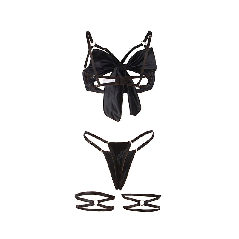 SUBBLIME - ENSEMBLE SOUTIEN-GORGE AVEC NŒUD NOIR RÉGLABLE