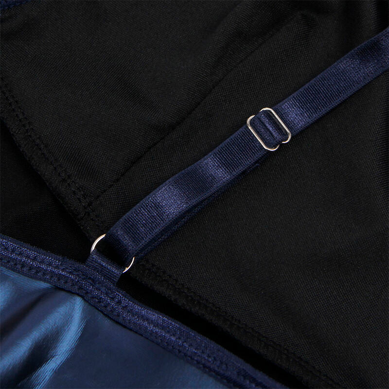 SUBBLIME - ROBE À BRETELLES EN CUIR BLEU