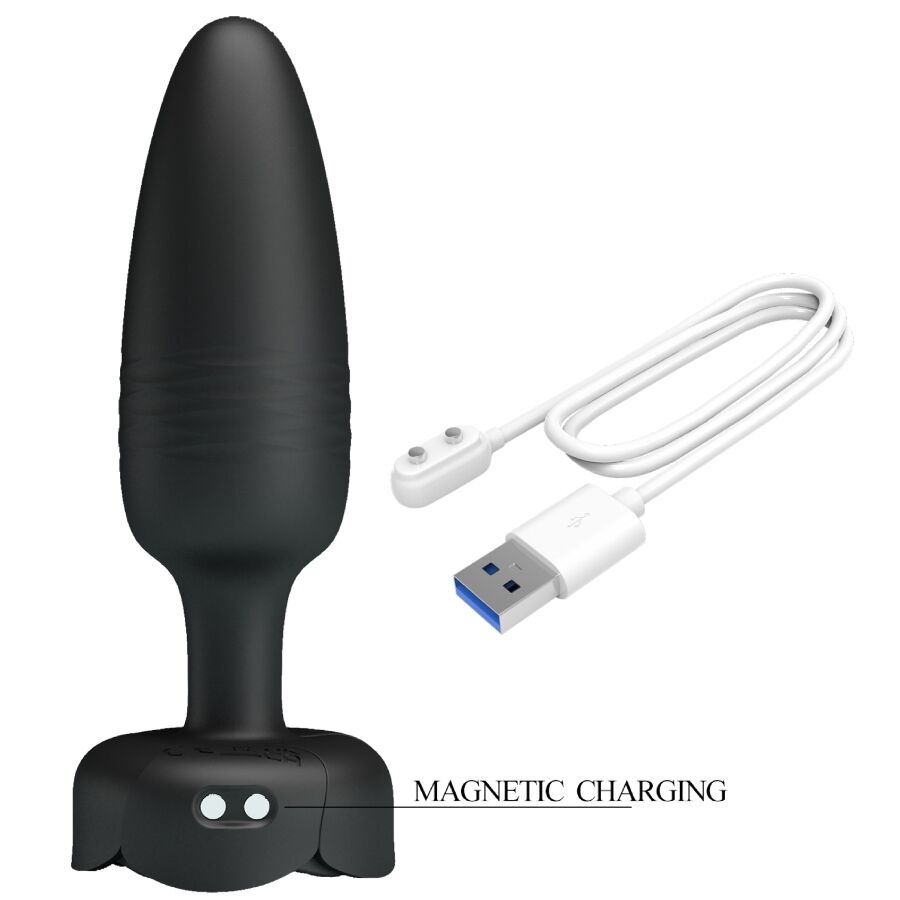 PRETTY LOVE - TARION PLUG ANAL AVEC LUMIÈRE LED NOIR 12,5 CM