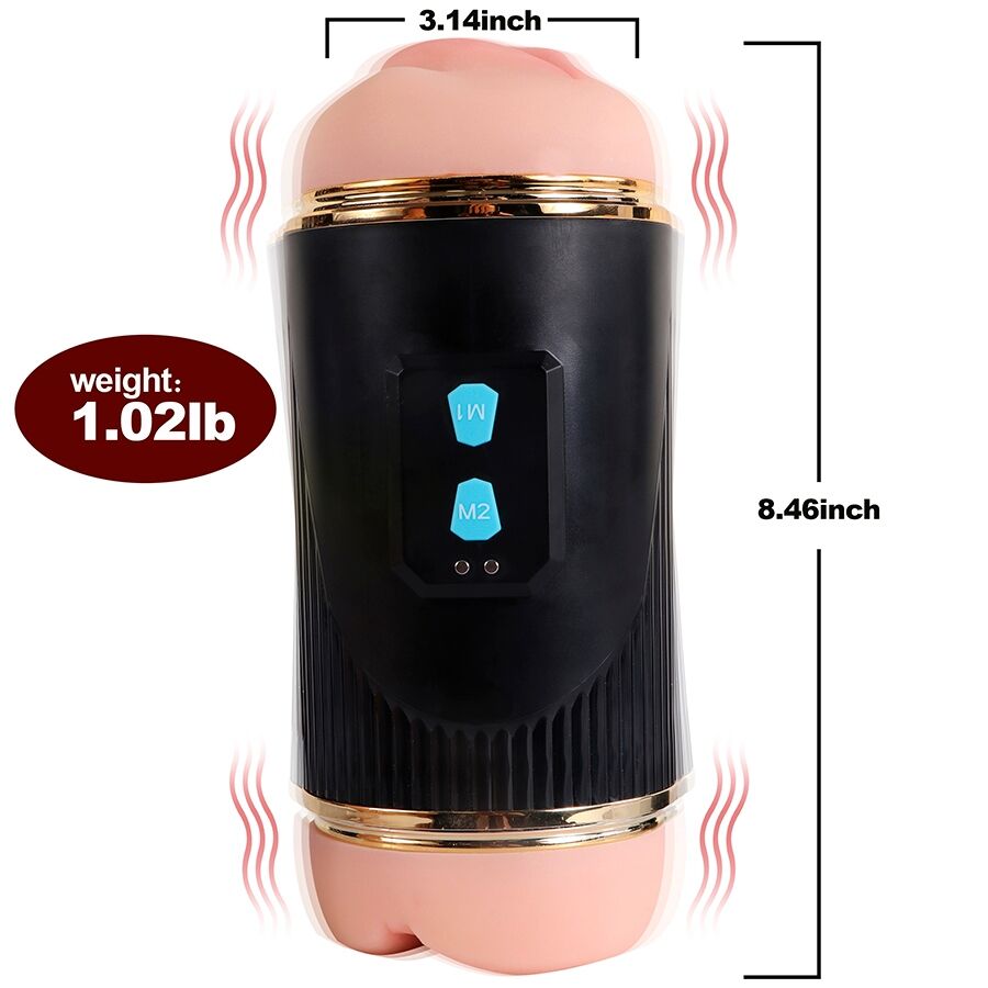 SHEQU - KAY DOUBLE MASTURBATEUR AVEC DOUBLE VIBRATION DE LA BOUCHE ET VAGIN