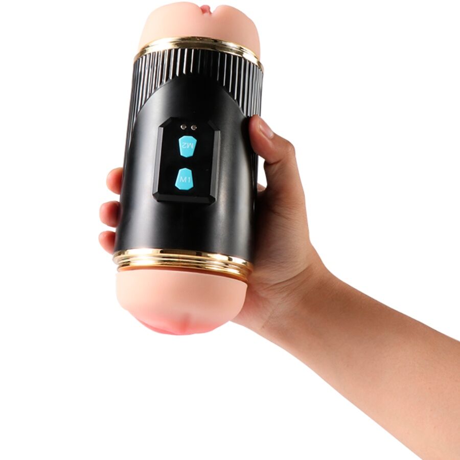 SHEQU - KAY DOUBLE MASTURBATEUR AVEC DOUBLE VIBRATION DE LA BOUCHE ET VAGIN