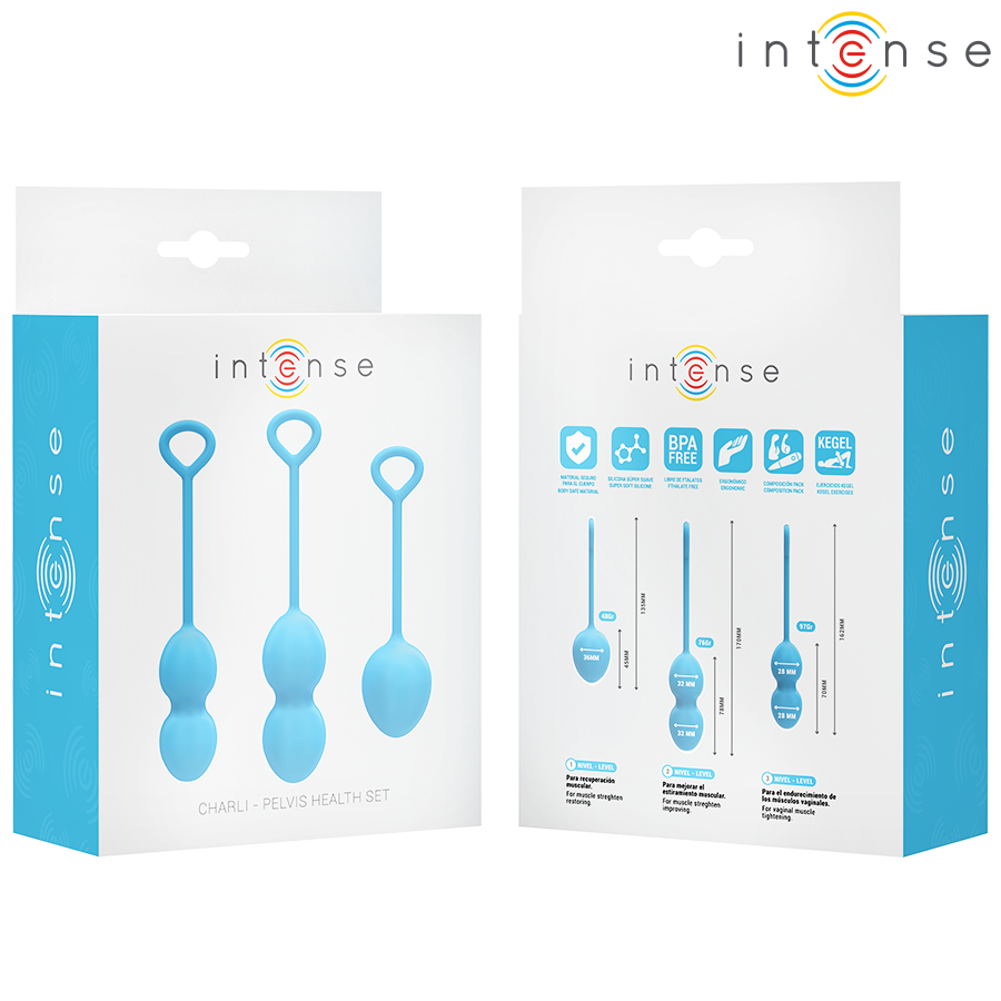 INTENSE - CHARLI KEGEL BALL KIT BLEU, VERT, GRENAT