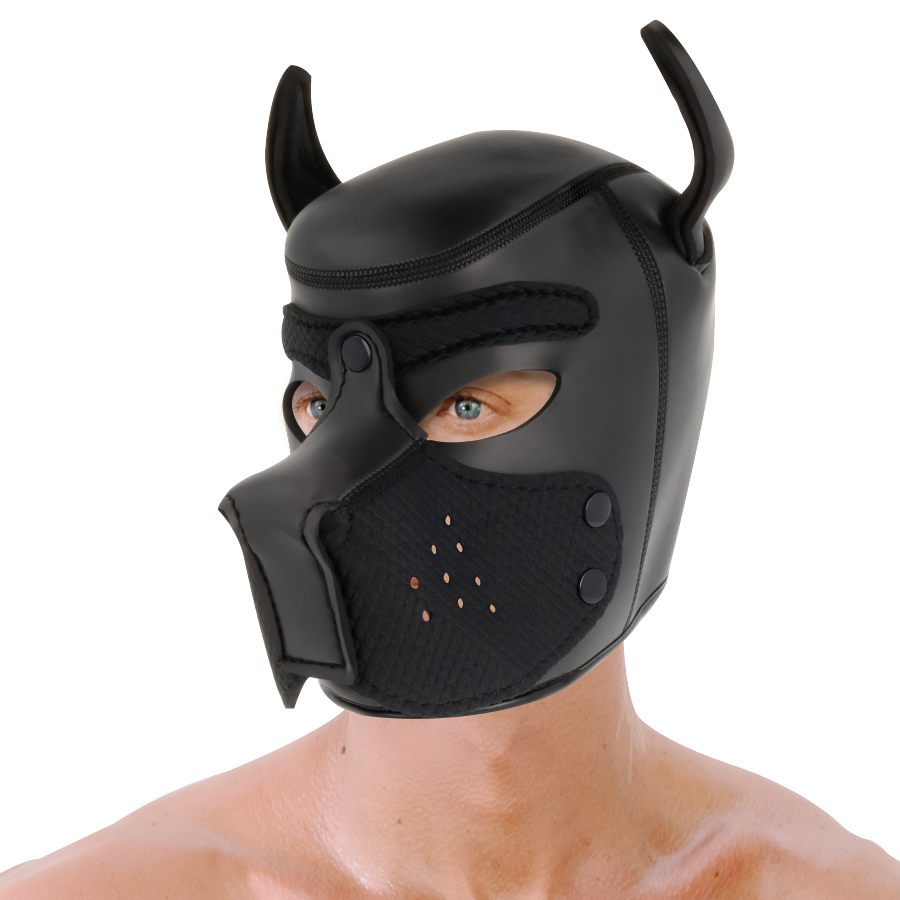 DARKNESS - MASQUE POUR CHIEN EN NÉOPRÈNE AVEC MUSEAU AMOVIBLE M ET L
