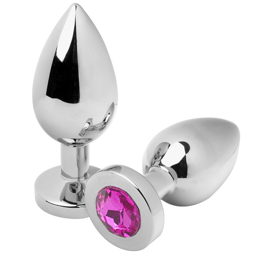 METAL HARD - PLUG ANAL DIAMANT ROSE 5,71CM