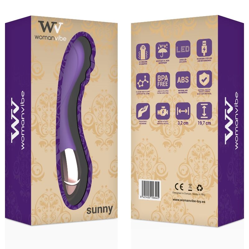 WOMANVIBE - VIBROMASSEUR RECHARGEABLE EN SILICONE SUNNY